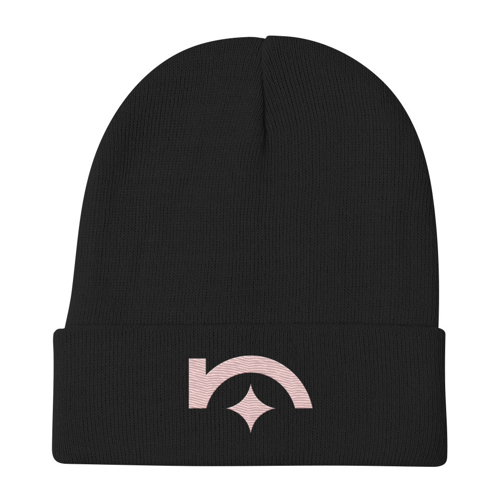 Pink North Star Logo Beanie